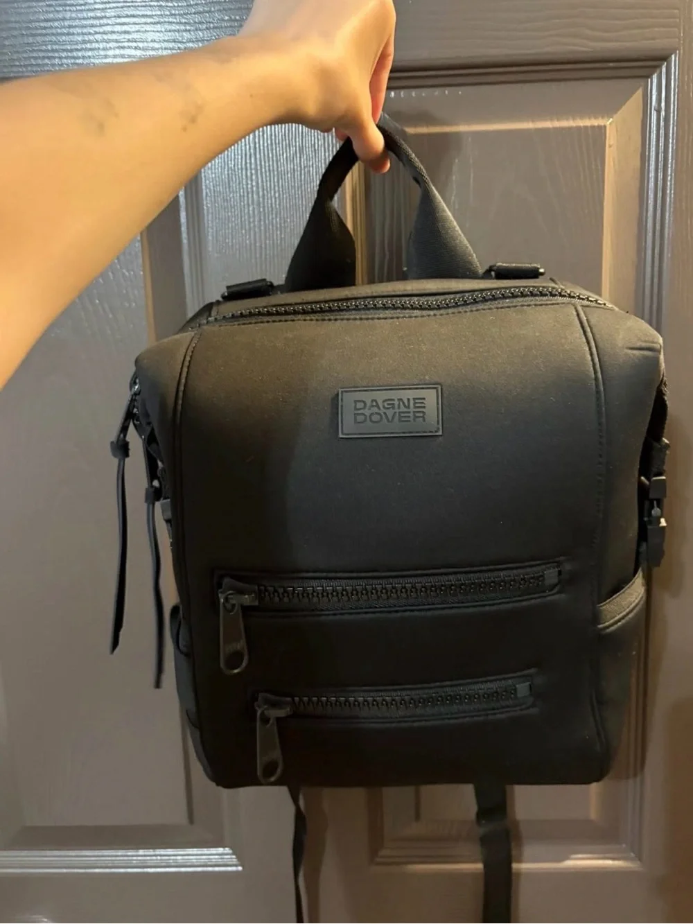 Dagne Dover Black Indi Neoprene Backpack Small